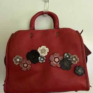 Customized COACH 1941 Rogue 30 washed red tea roses